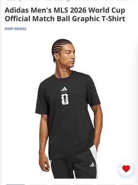 Adidas Men's MLS 2026 FIFA World Cup Official Match Ball Graphic T-Shirt